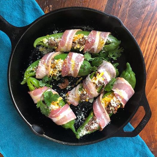 Bacon Wrapped Venison Chorizo Poppers