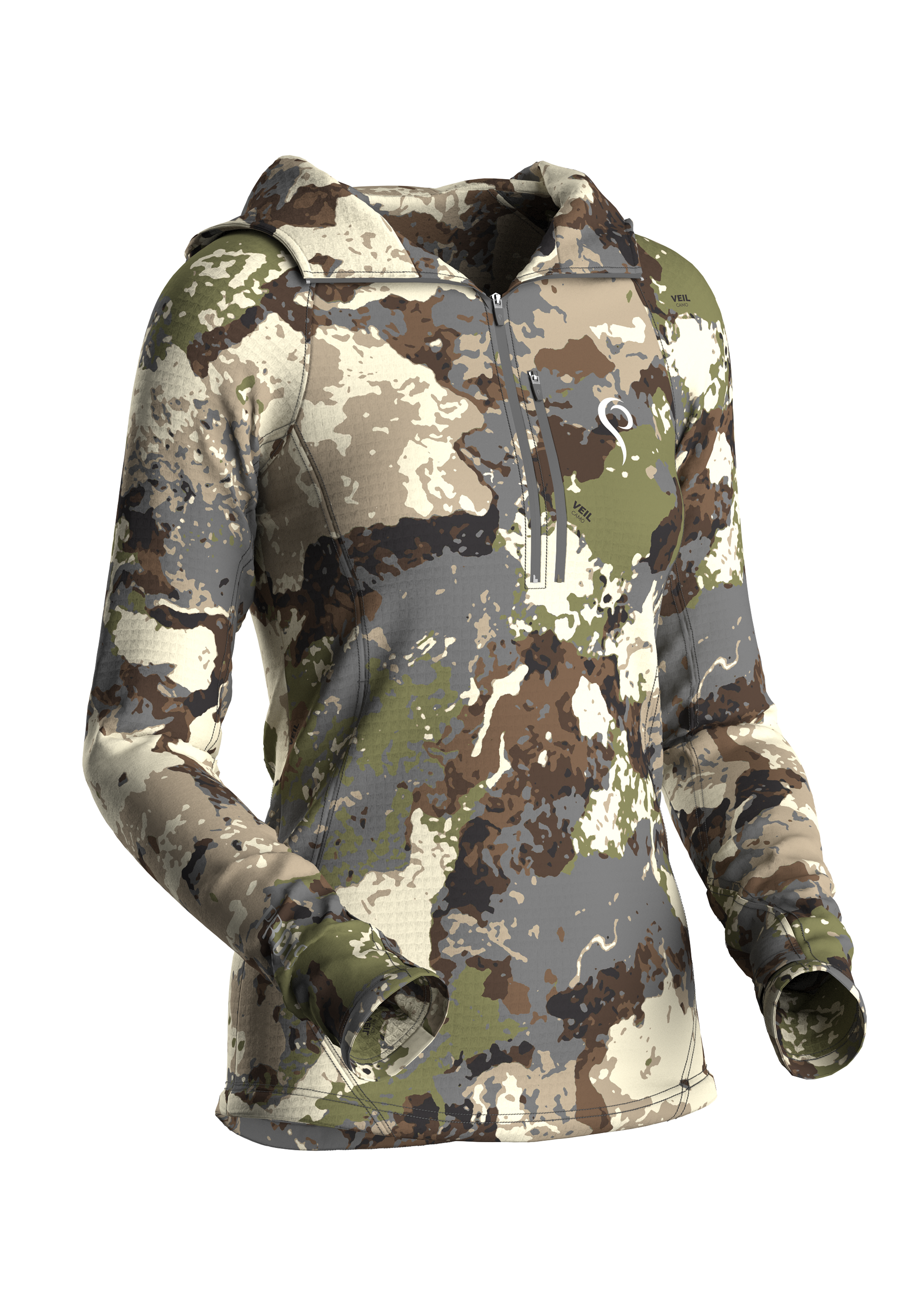 Tintri Grid-Fleece Hooded 1/2 Zip