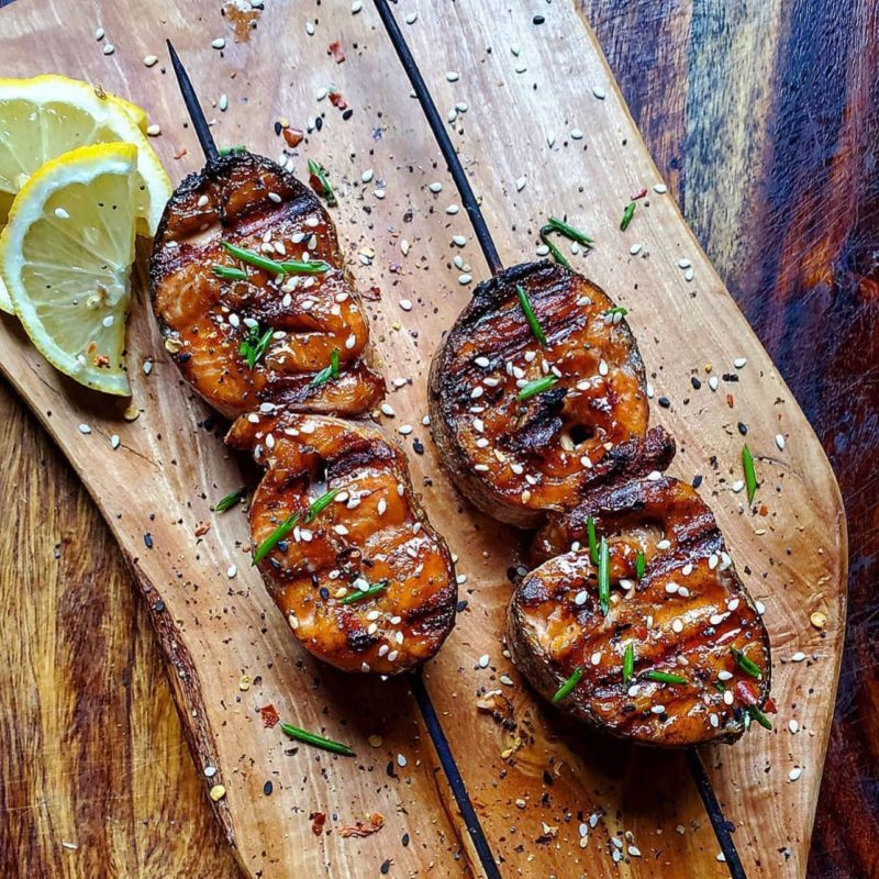 Smoked Teriyaki Kokanee Medallions