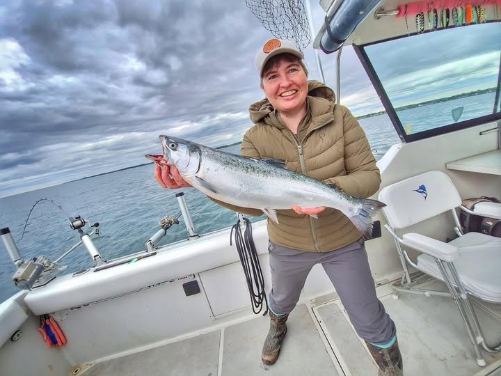 First Coho!  And The Crowd Goes Wild!