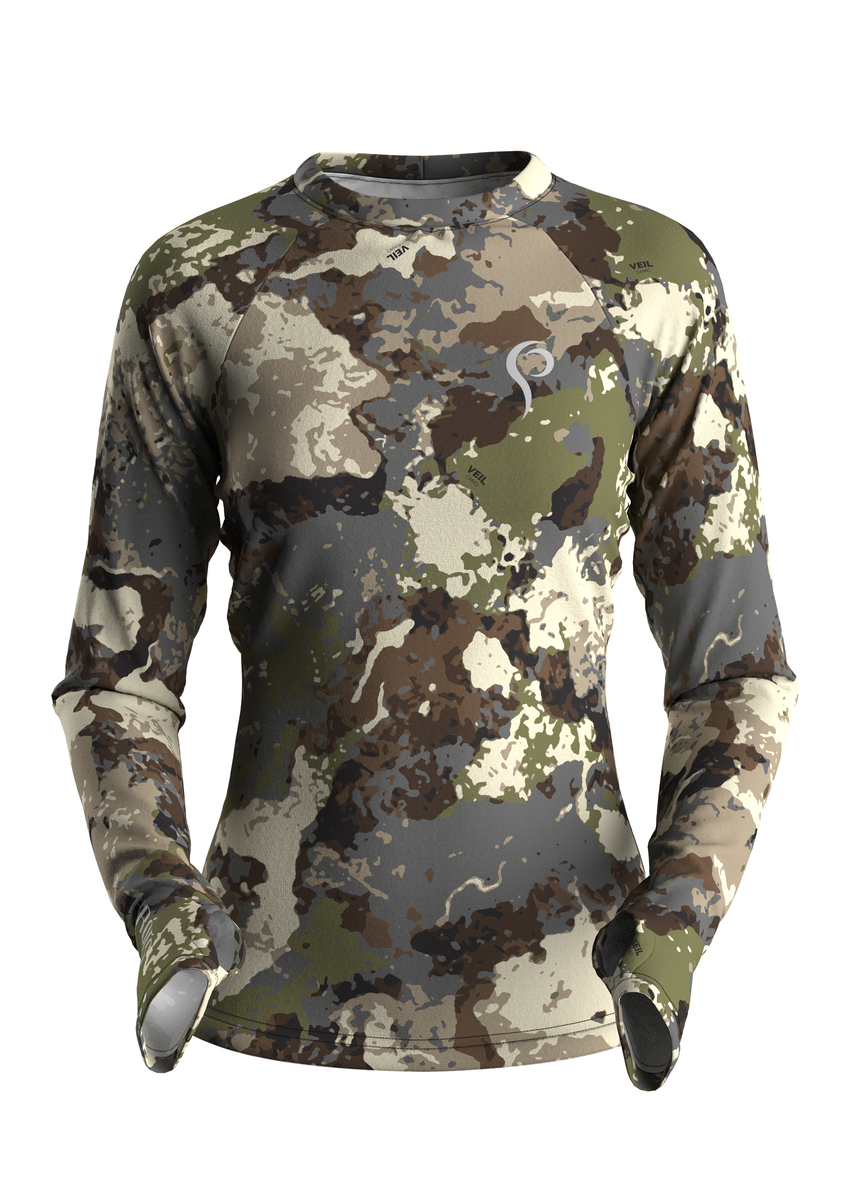 【U LAN】Holly print camo layered long sleeves U LAN】Holly print camo layered long sleeves Girls' Long